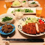 『豚カツ』とストウブで『小さいおかず』の献立。