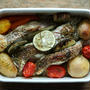 野田琺瑯で鯛と野菜のオーブン焼き