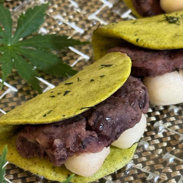 "お茶どら焼き"私…恋に落ちてます♡白玉餡子にしてみたッ☆