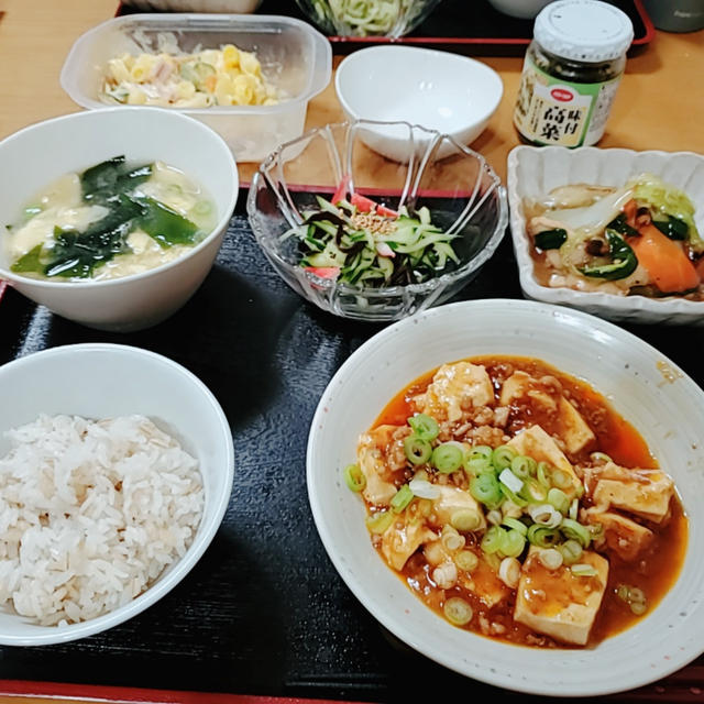 今日も美味しい”麻婆豆腐の素”で晩ごはん