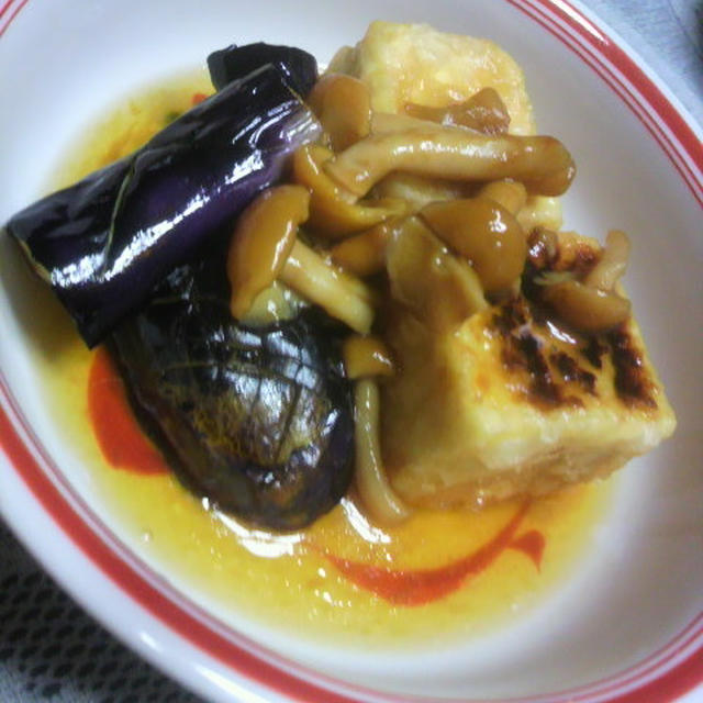 揚げだし豆腐のなめこあん