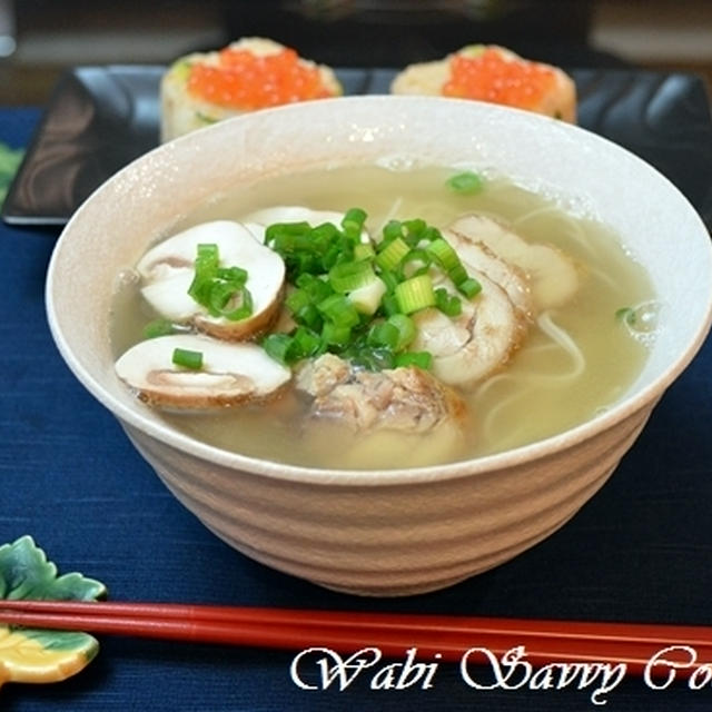 即席鶏叉焼入りそうめんラーメン＆親子こぼれ押し寿司