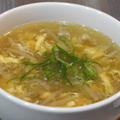 365日汁物レシピNo.47「もやしの中華スープ」