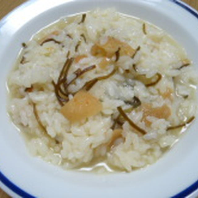 梅と塩昆布粥
