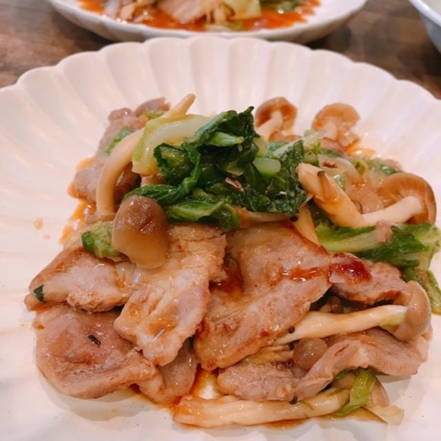 春キャベツと豚肉の焼肉炒め♪プラネタリウム。庭のお掃除。