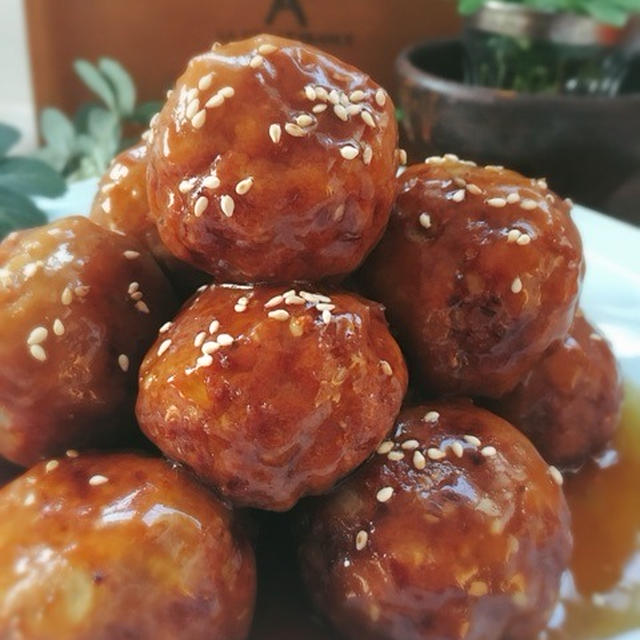 仕事がたまるー！＊我が家のあんかけ肉団子＊