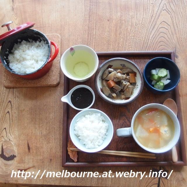 炊き立てごはんde朝ごはん