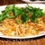 ＜納豆キムチうどん＞と＜きのことひき肉のお吸い物＞