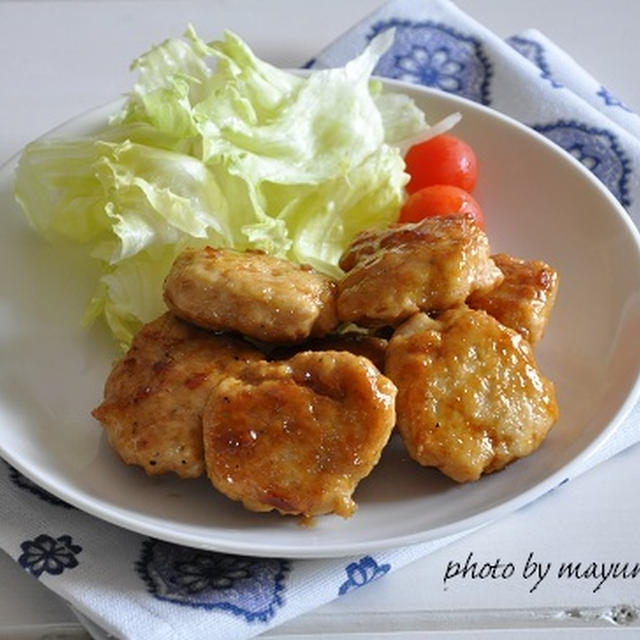 節約おかず「豆腐だんごのオイスター照り焼き」