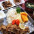 ■晩ご飯セット【豚漬け（丹沢高原豚）とオニオンソテー／法蓮草の胡麻和え他他】