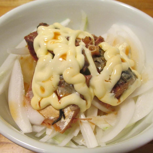 【旨魚料理】サバ缶と新タマネギのサラダ