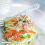 水漬けパスタでモッチモチな冷製パスタを🍝白だしで簡単な和風冷製パスタのレシピ