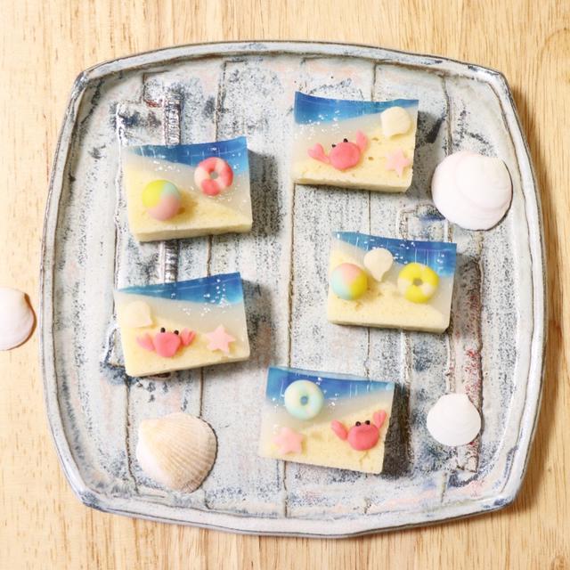 自粛限界、和菓子で海に行こう！練り切りアート