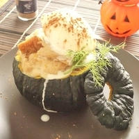 熱々の上にアイスをのせて♪もう一個の坊ちゃんかぼちゃは☆スパイス大使☆の今月のお題と絡めて！