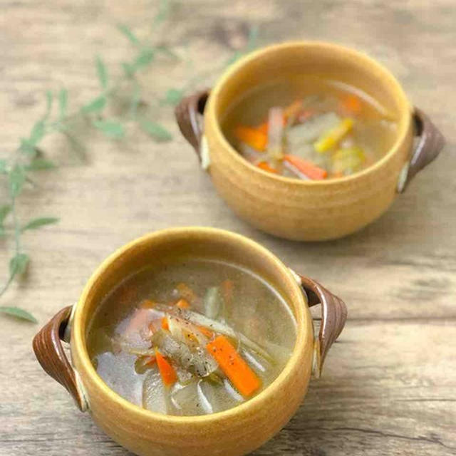 【レシピ】旨味たっぷり根菜の生姜スープ