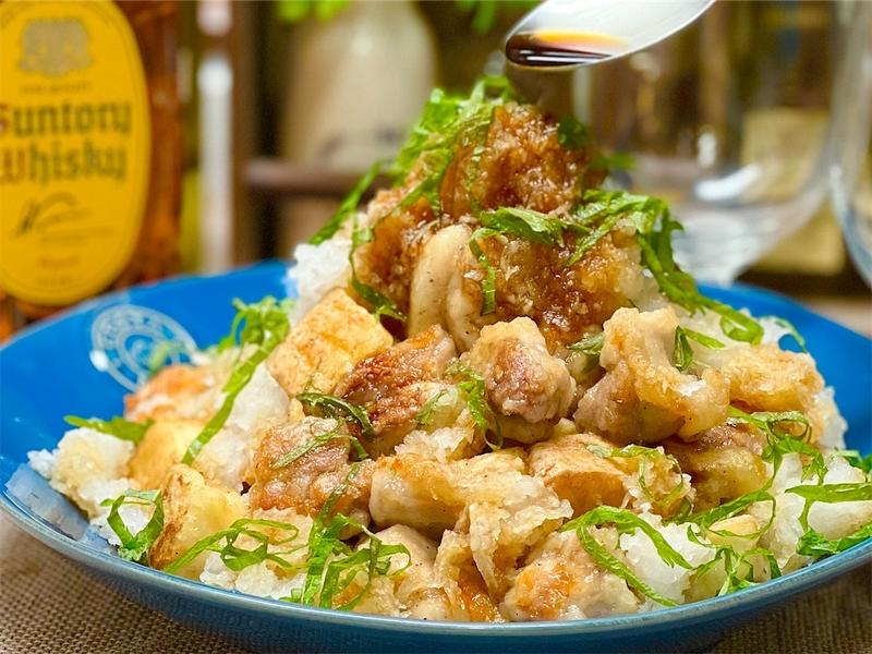 【レシピ】鶏肉と厚揚げのおろしめんつゆポン酢
