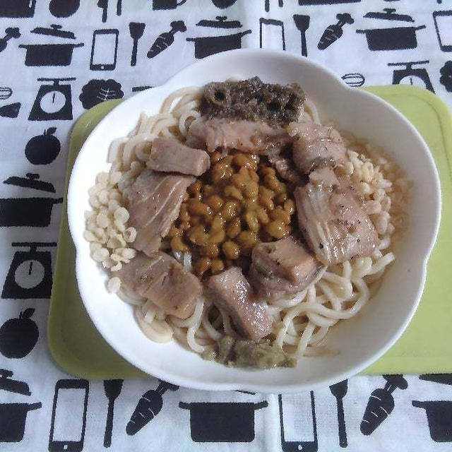 醤油うどん風冷しうどん95ヅケマグロ4