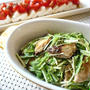 鯖と水菜のマヨ和え、と、豆腐のゴロゴロトマトソースがけ