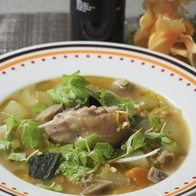 【レシピ】 カボチャとはやとうりとオートミールのハーヴェストスープ