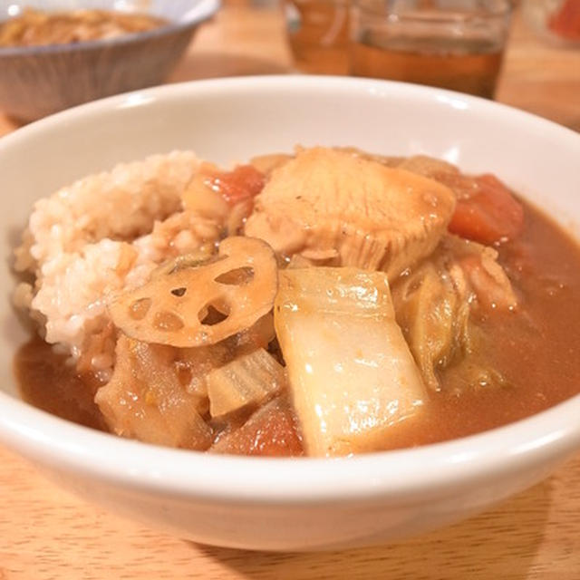 冬は、白菜レンコンカレー｜一期一会