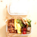 お弁当（寝坊）『冷凍おかずとすぐできおかずとすぐ冷えおかず』