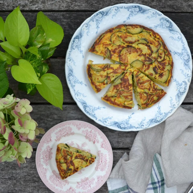 Spanish Tortilla with Zucchini ズッキーニのスペイン風オムレツ