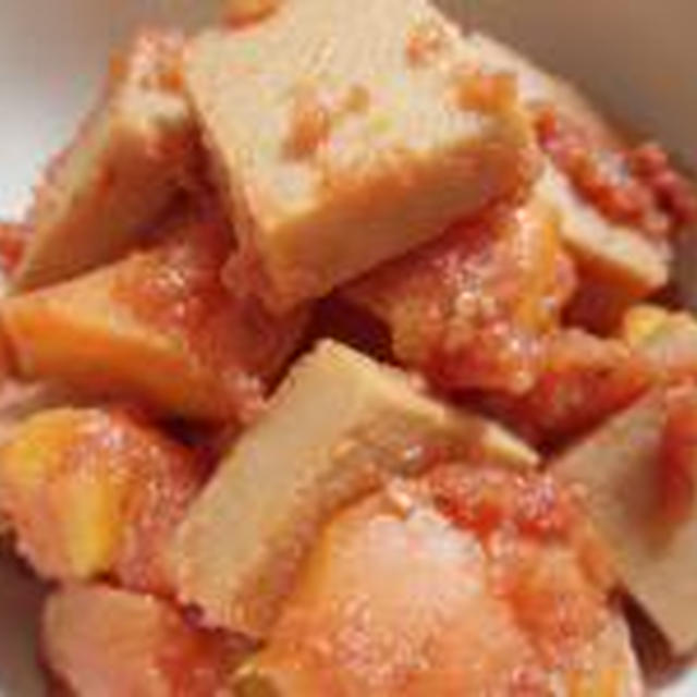 人参と高野豆腐のトマト煮込み