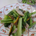 青菜のタイ風炒めスパイス使用、脱マンネリな炒め物