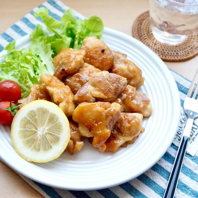 混ぜて焼くだけ！鶏肉のさっぱり甘辛レモン醤油焼き♡