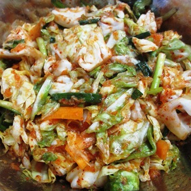 まだまだ韓国料理、作ってますよ♪　キャベツキムチ