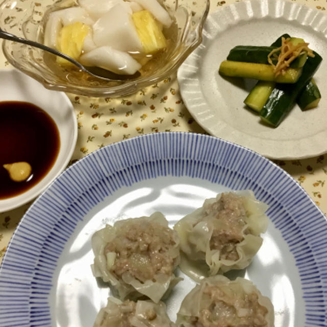 5月後半の教室、焼売の献立でした