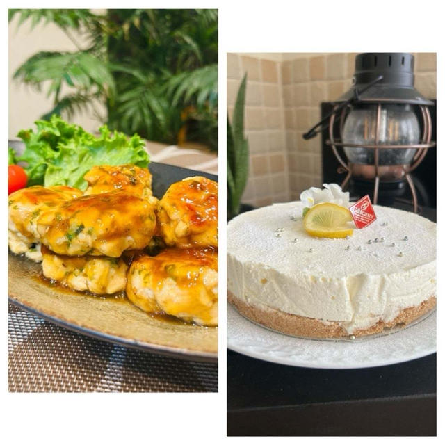 夏講座の試作は、さっぱり甘酢あんかけの大葉・胡麻入り鶏胸肉のつくねです♪♪