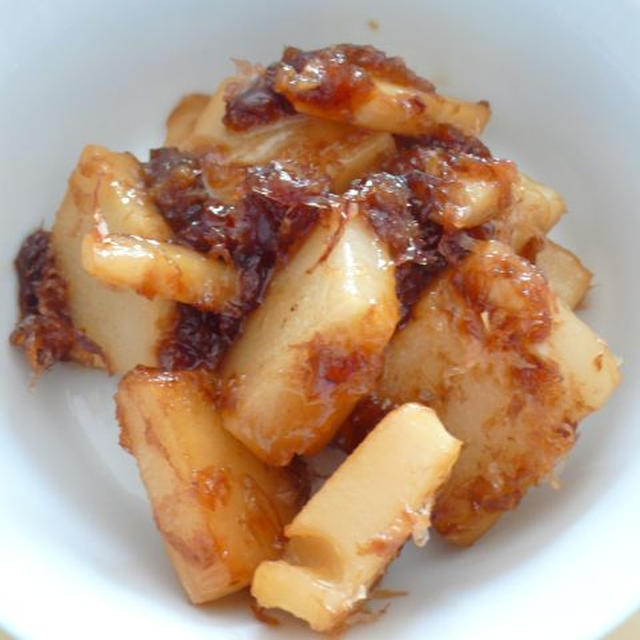 筍のおかかバター醤油炒め