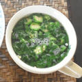 オクラとモロヘイヤのスープ。ネバネバ食材で夏バテにいいレシピ。