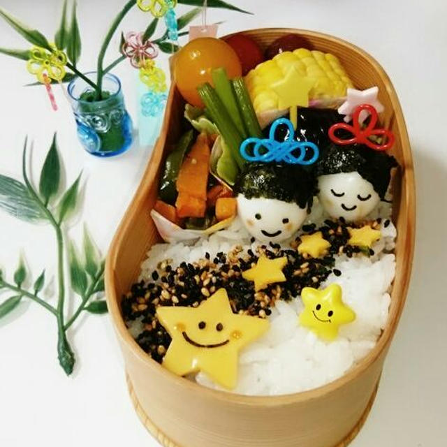 七夕弁当☆織姫＆彦星　to 2017年七夕の願い事☆彡