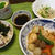 赤シソ混ぜご飯＆GOKANのお米のロールケーキ