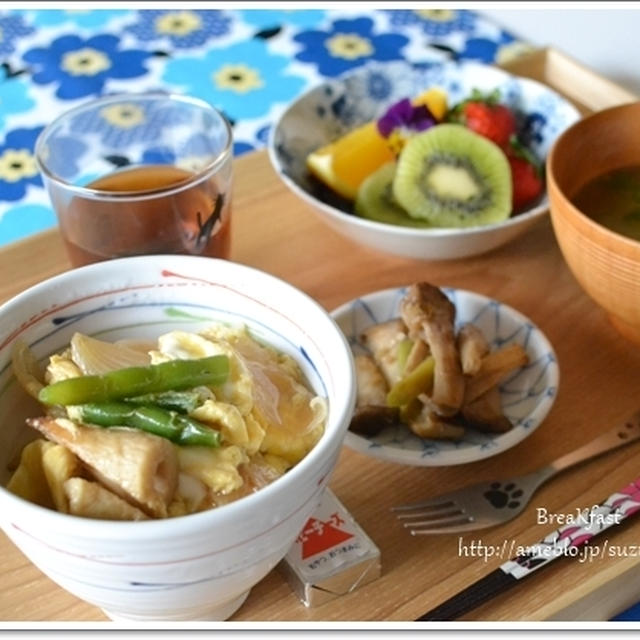 今日の残りおきは玉ねぎのトロトロ煮。アレンジであさごはん