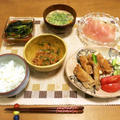 今年３回目に雪が積もった日の晩ご飯♪
