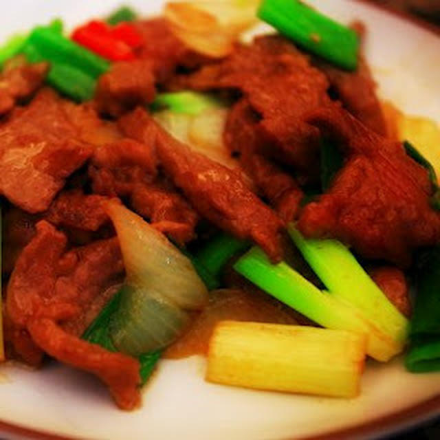 蔥爆牛肉│牛肉とネギの炒め物