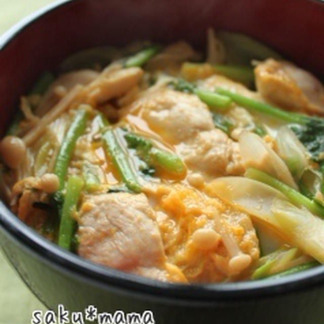 麺つゆでチャチャッと親子丼♪