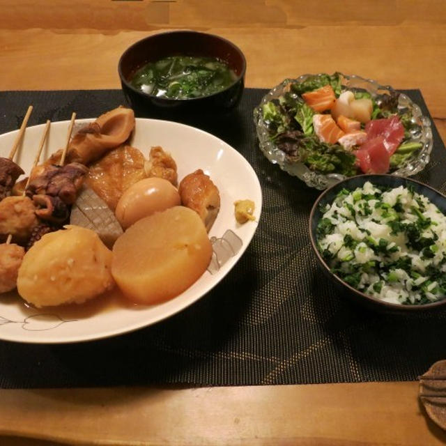 おでんの晩ご飯　と　新しいジューサーでスムージー♪