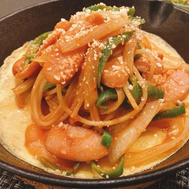 【昨日の晩ごはん☆鉄板ナポリタン！】