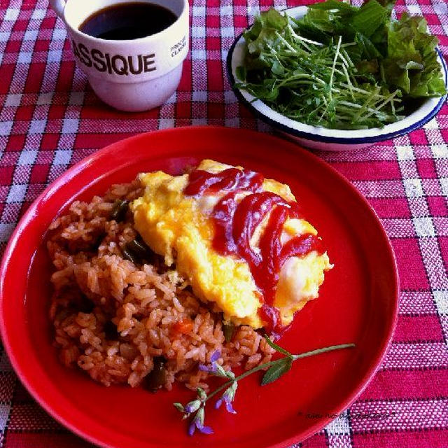 オムライスの朝ごはん