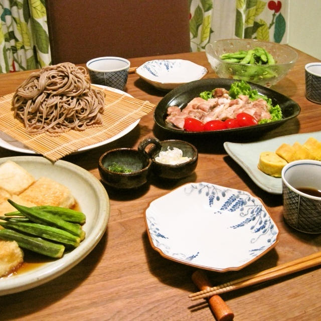 お蕎麦屋さん風の夕食