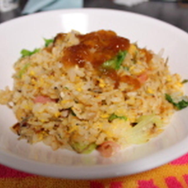 3月31日　のっけてジュレをのっけたチャーハン作った