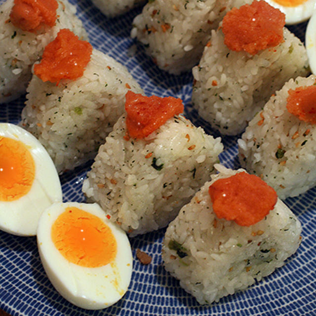 おにぎりアクション・明太子おにぎりと博多がめ煮
