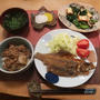 カレイの唐揚と牛丼の晩ご飯と　”紫陽花のおまじない”　♪