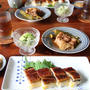 うなぎの押し寿司 と 豚ばら肉の梅煮