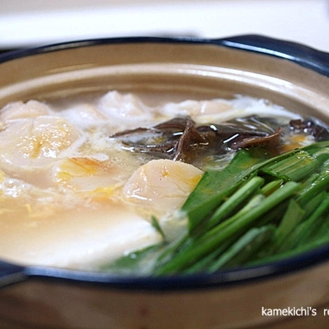 ホタテとニラの中華風湯豆腐と「今年、外食で食べたもの」