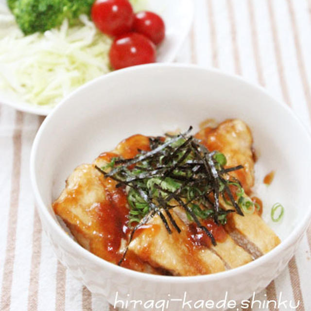 節約＊鶏むね肉でやわらか照り焼き鶏丼。キャッチ＆リリース